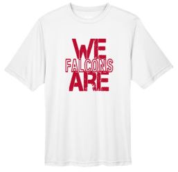 .WE ARE FALCONS White Polyester Unisex Tee.