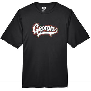 .Georgia Black Short Sleeve Dry Fit Tee.
