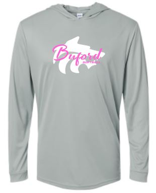 .Unisex Long Sleeve Hooded Buford Softball Tee.