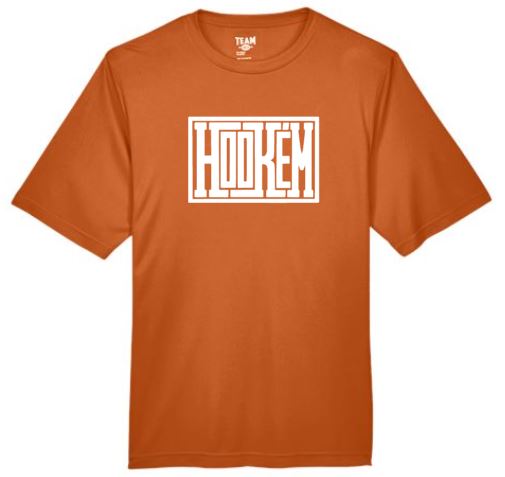 .HOOK 'EM Short Sleeve Dry Fit tee.