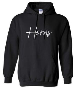 .Horns Black Gildan Hoodie.