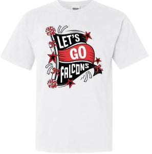 .FALCONS Banner White Comfort Colors Tee.