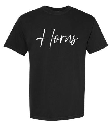 .Black Horns Comfort Colors Short Sleeve.