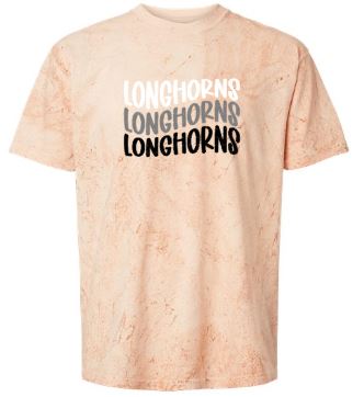 .Longhorns Stacked Umber Comfort Blast Short Sleeve.