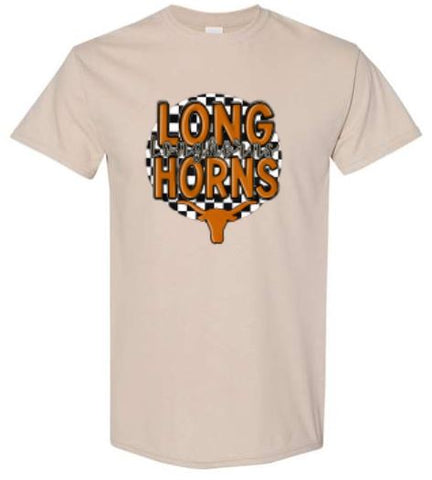 .Khaki Longhorns Comfort Colors Short Sleeve.