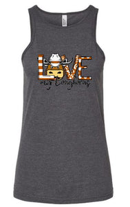 .Love my Longhorns Grey American Apparel Tank.