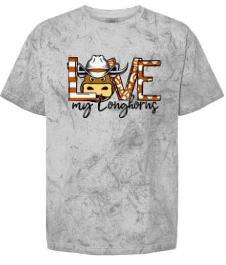 .Love my Longhorns Smoke Comfort Blast Short Sleeve.