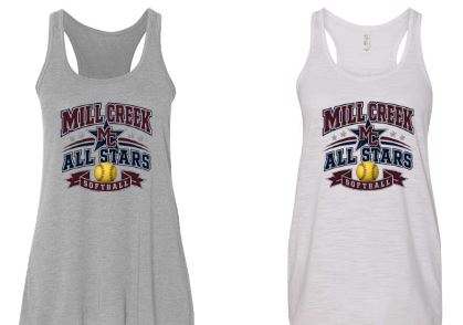 .Mill Creek All Stars Softball Flowy Bella Tank.