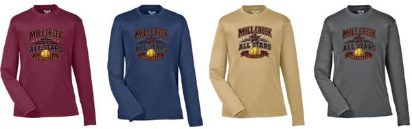 .Mill Creek All Stars Unisex Long Sleeve Performance Tee.