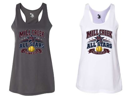 .Mill Creek All Stars Softball Badger Polyester Tank.