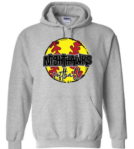 .NIGHTHAWKS softball Sport Grey Hoodie.