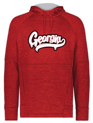 .Scarlet Heather Performance fleece hoodie.