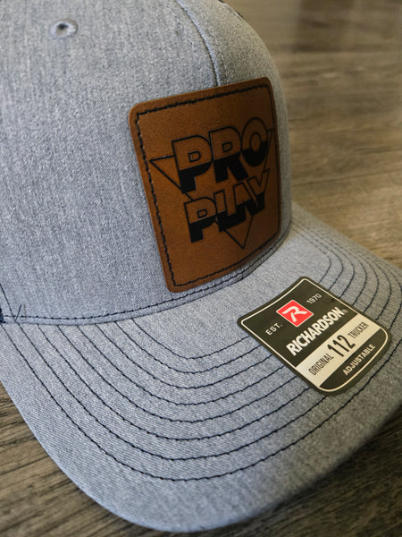 .Richardson Heather Grey/Navy Patch Hat.