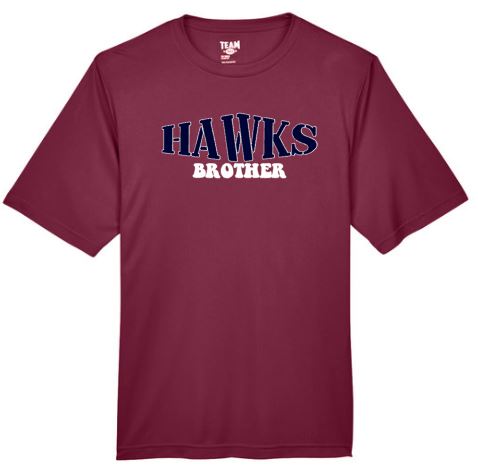 .Maroon Hawks Custom Dry Fit Tee.