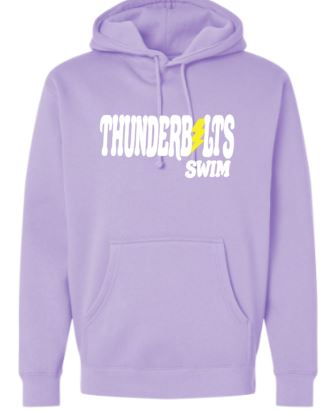 .Thunderbolts swim Lavender Hoodie.