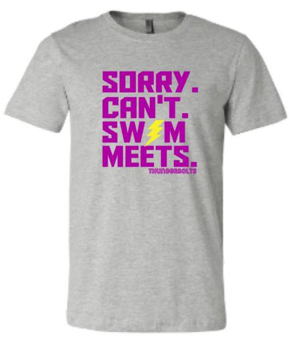 .Unisex Athletic Heather Sorry Can't Swim meet Bella tee.