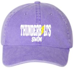 .Purple Mega Pigment dyed Thunderbolts swim hat.