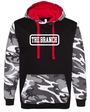 .THE BRANCH Woodland Camo Hoodie.