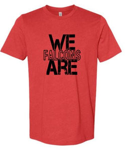 .WE ARE FALCONS Heathered Red Bella Tee.