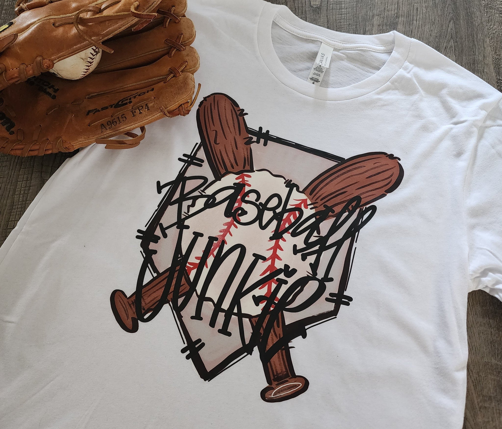 .Baseball Junkie Bella Canvas Tee.