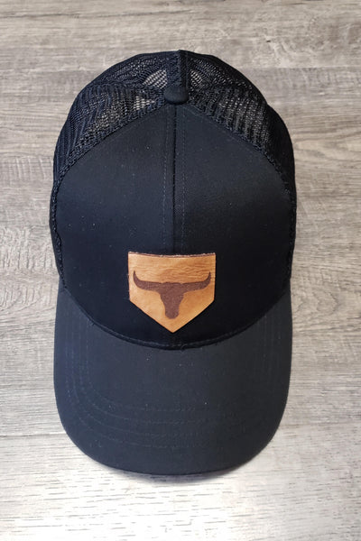 .Lanier Trucker leather Patch Hat.