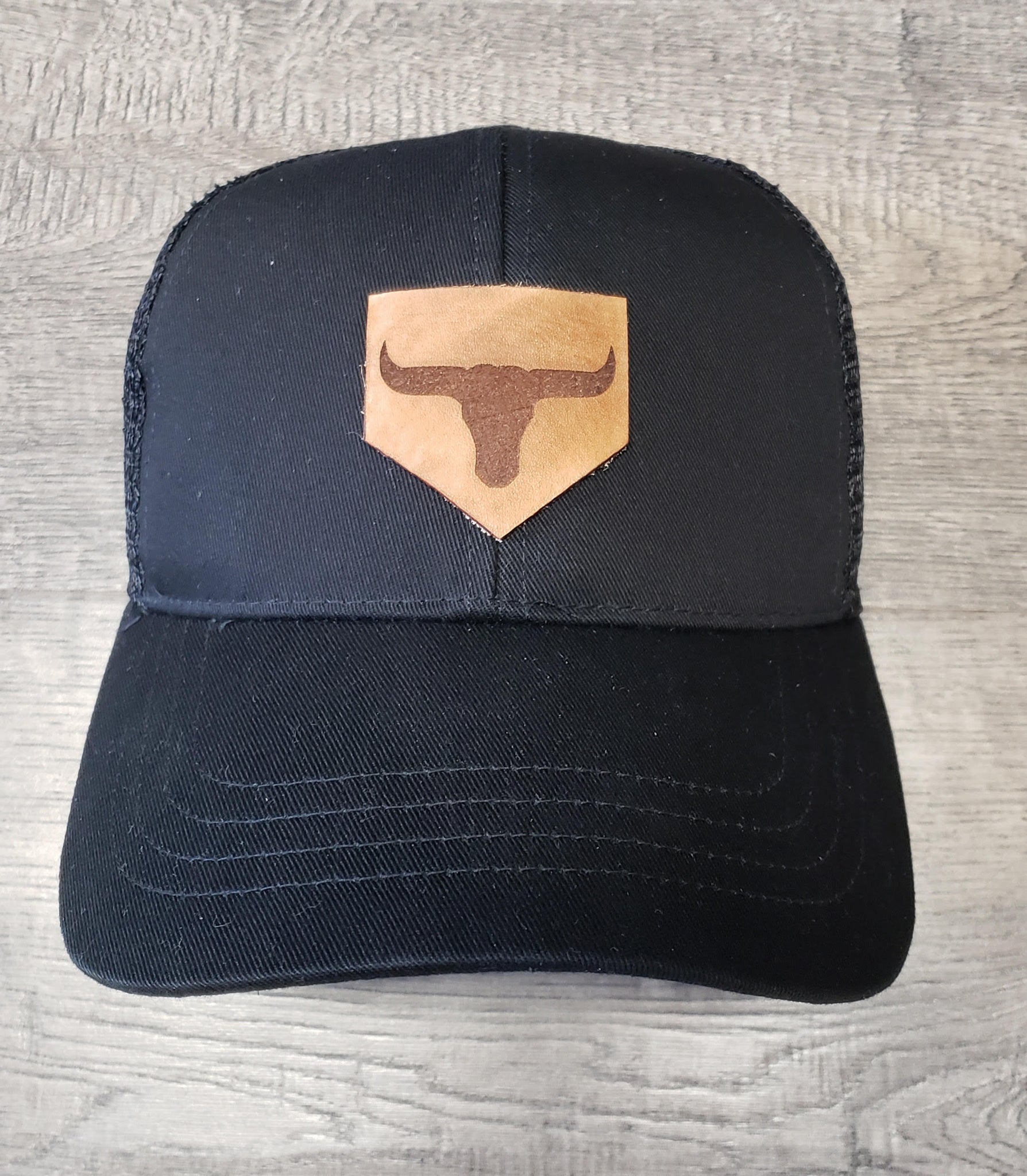 .Lanier Trucker leather Patch Hat.