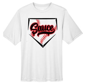 .Sauce Baseball White Dry Fit Tee.