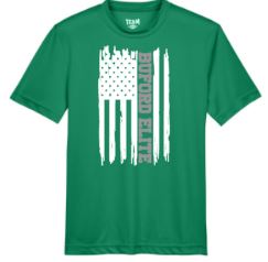 .Kelly Green BE Distressed Flag 365 tee.