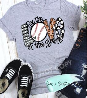 .For the love of the game-baseball Bella Canvas Tee.