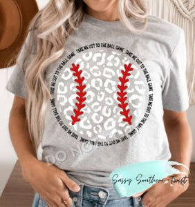 .Take me out to the ballpark Bella Canvas Tee.