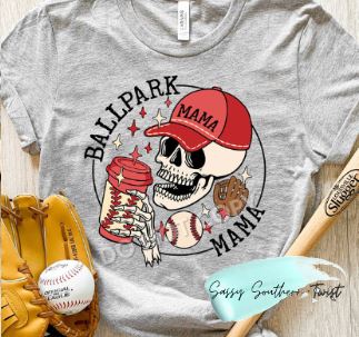 .Ballpark mama baseball Bella Canvas Tee.