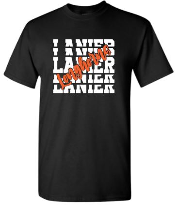 .Lanier Longhorns moisture wicking tee.