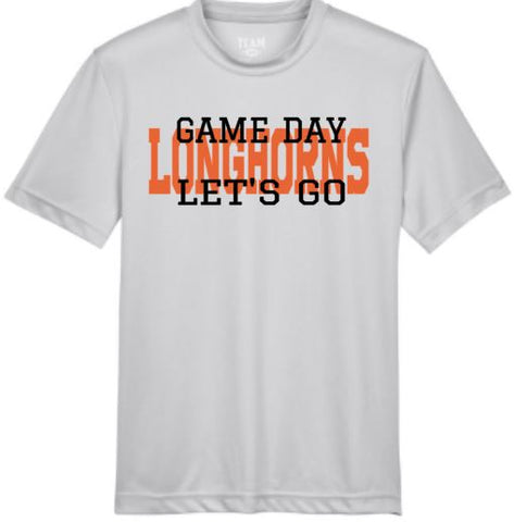 .Unisex Game Day Longhorns light grey Polyester Tee.