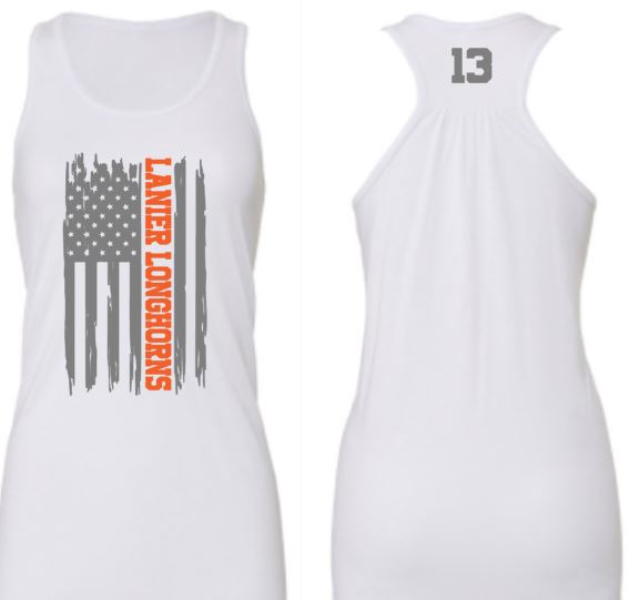 .Distressed Flag Lanier Flowy Tank.