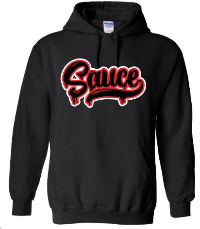 .Unisex Black Sauce Hoodie.