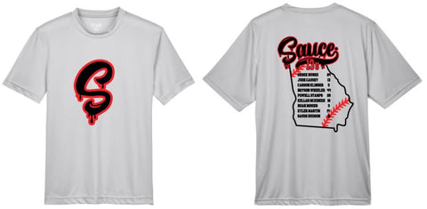 .13u Sauce Roster Tee silver Dry Fit Tee.